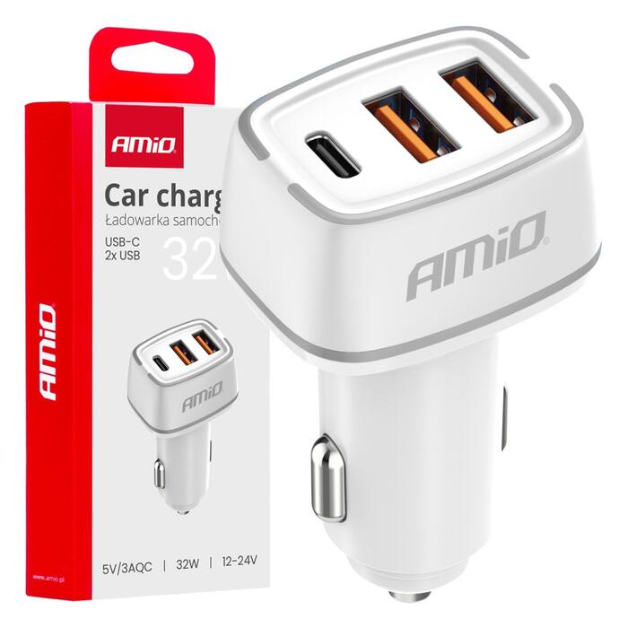 Automašīnas ligzdas Lādētājs 2x USB-A +