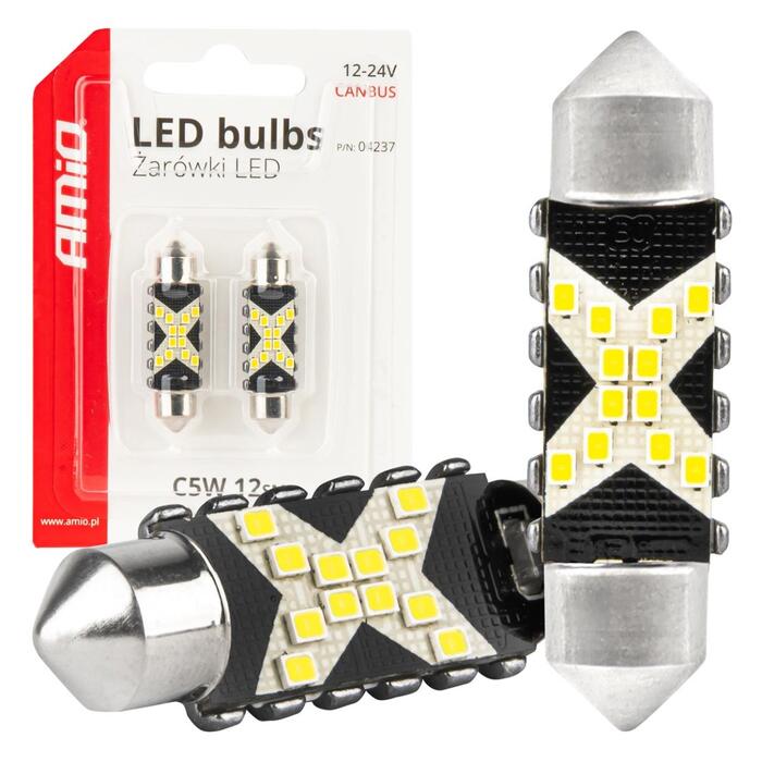 LED CANBUS bulbs 12SMD Festoon C5W