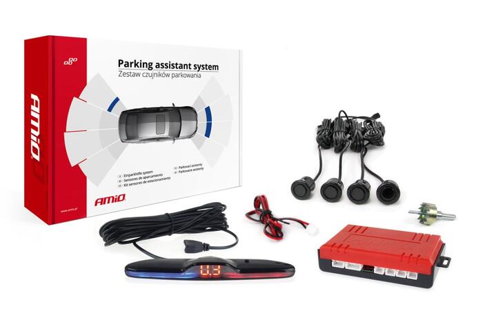 Auto parkošanās sensors 4 MAX LED black GOLD 18mm (02290)