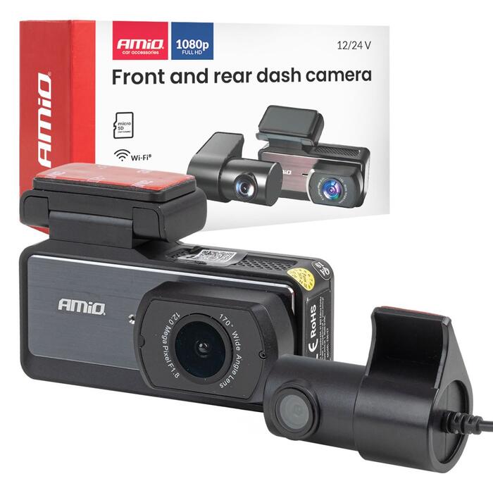 Videoreģistrators Dash Cam 1K WLAN 256 GB WIFI Full HD AMIO-04799 (04799)