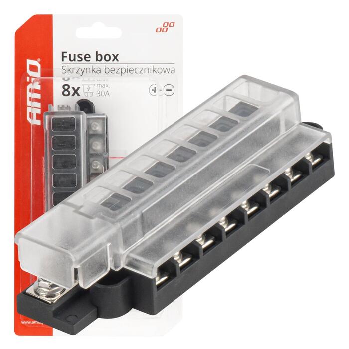 Drošinātāja sadales kārba 8 sockets AMIO-03837 (03837)