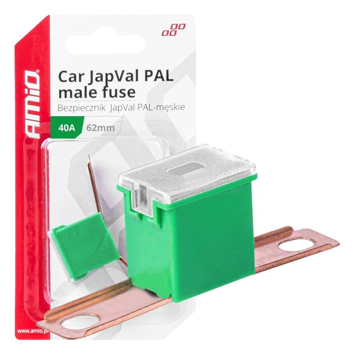 Drošinātāji Car JapVal PAL male fuses 62mm 40A AMIO-03428 (03428)