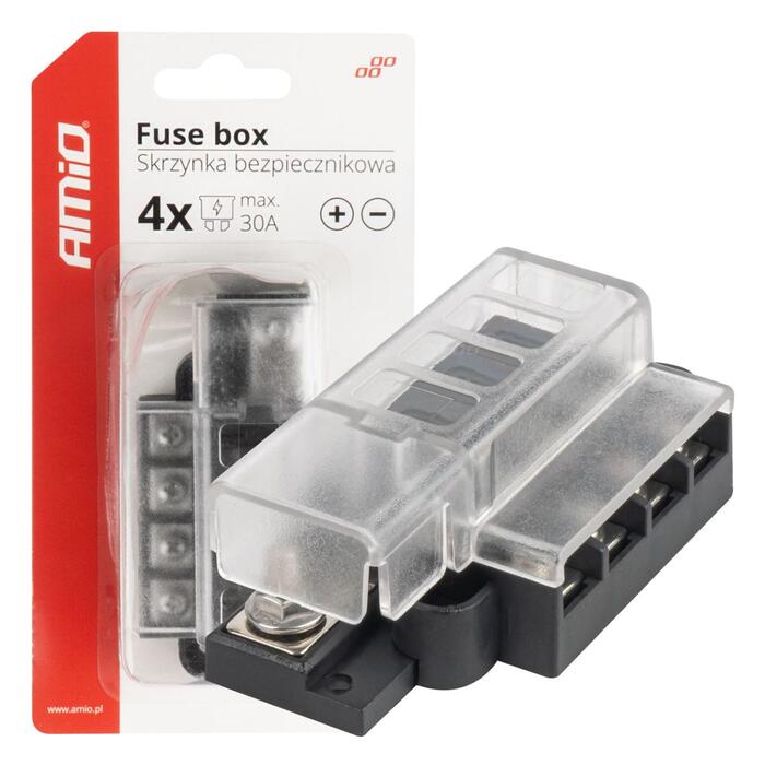 Drošinātāja sadales kārba 4 sockets AMIO-03835 (03835)