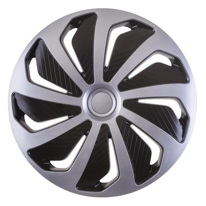 Auto disku dekoratīvā uzlika  Wind 15" silverblack (10671)