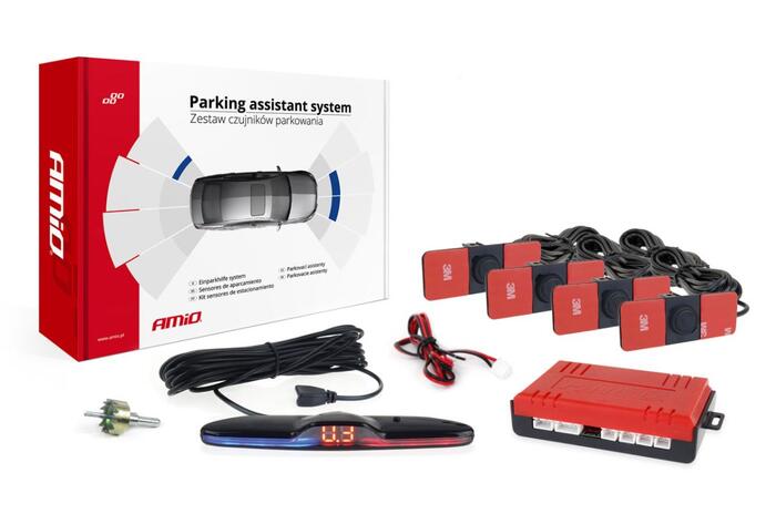 Auto parkošanās sensorsMAX LED 4 sensor black inside mount 16,5mm (02291)