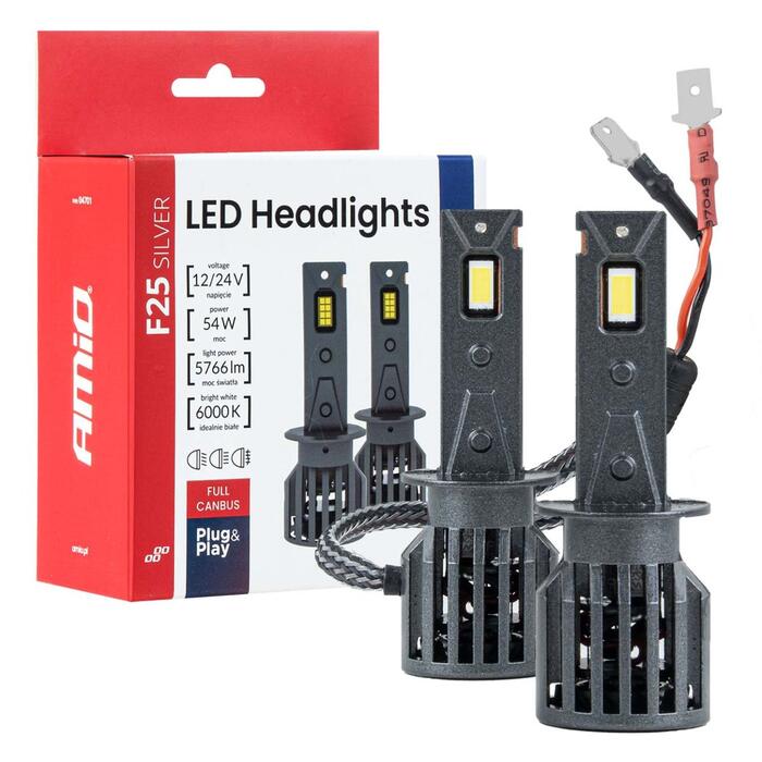 LED Headlights Series F25 SILVER FULL