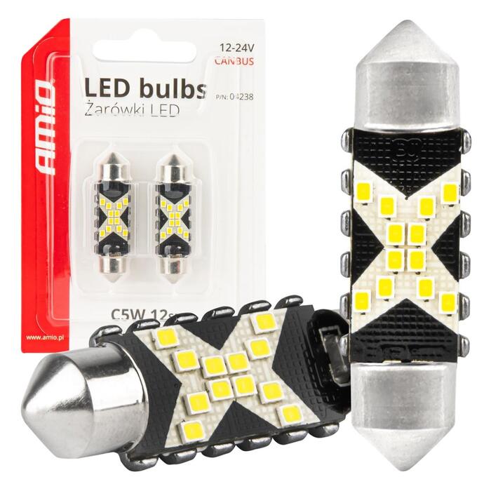 LED CANBUS bulbs 12SMD Festoon C5W