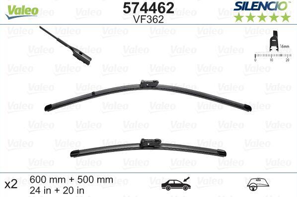 Logu slotiņas S574464 komplekts Valeo Silencio