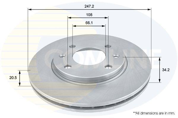 Bremžu disks COMLINE, CITROEN, PEUGEOT (1506V)