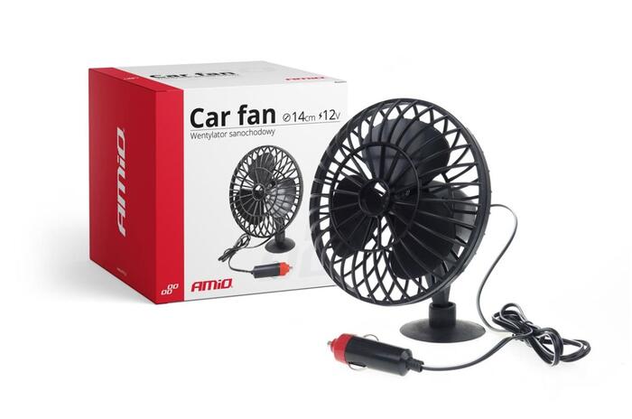 Auto ventilators ar piesūcekni miniFAN 12V