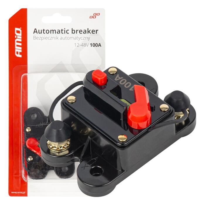 Automātiskais drošinātājs, circuit breaker 12-48V 100A AMIO-03828 (03828)