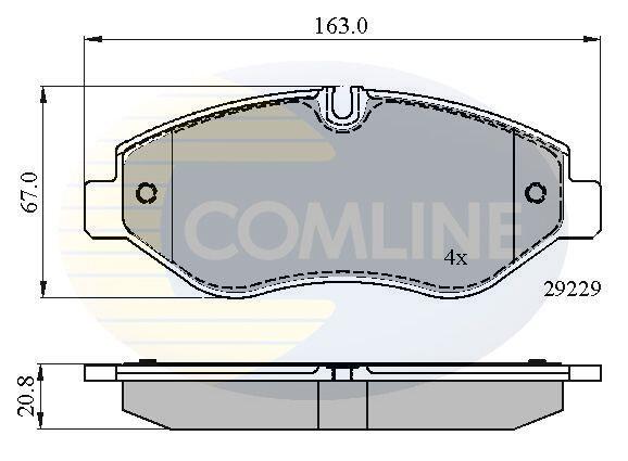 Bremžu uzliku komplekts COMLINE CBP01616, IVECO DAILY (CBP01616)