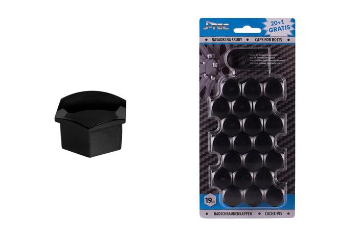Auto skrūvju vāciņi 19 mm black (G21305)