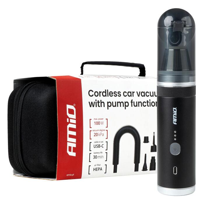 Bezvadu auto putekļusūcējs 100W 20kPa USB-C AMIO-04785 (04785)