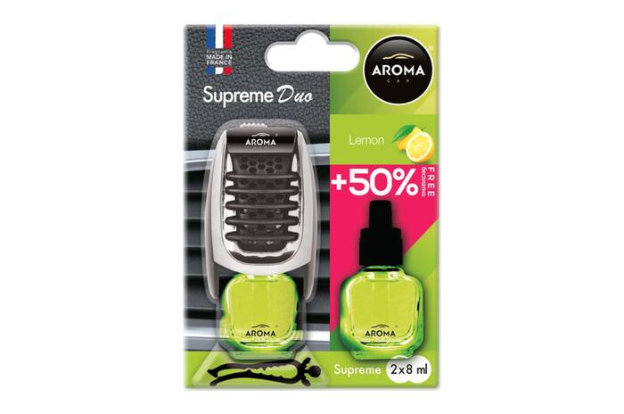 Gaisa atsvaidzinātājs Car air freshener AROMA SUPREME DUO LEMON (A92252)
