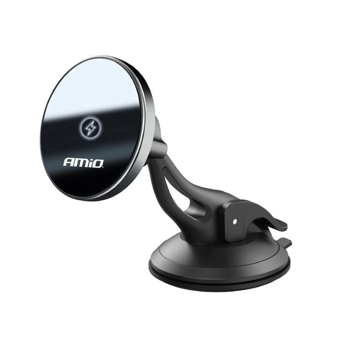 Auto telefona turētājs Suction mount Phone Holder with Wireless Charger My Mag 15W AMIO-03775 (03775)