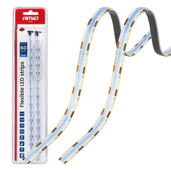 Elastīgas auto salona LED lentas zilā