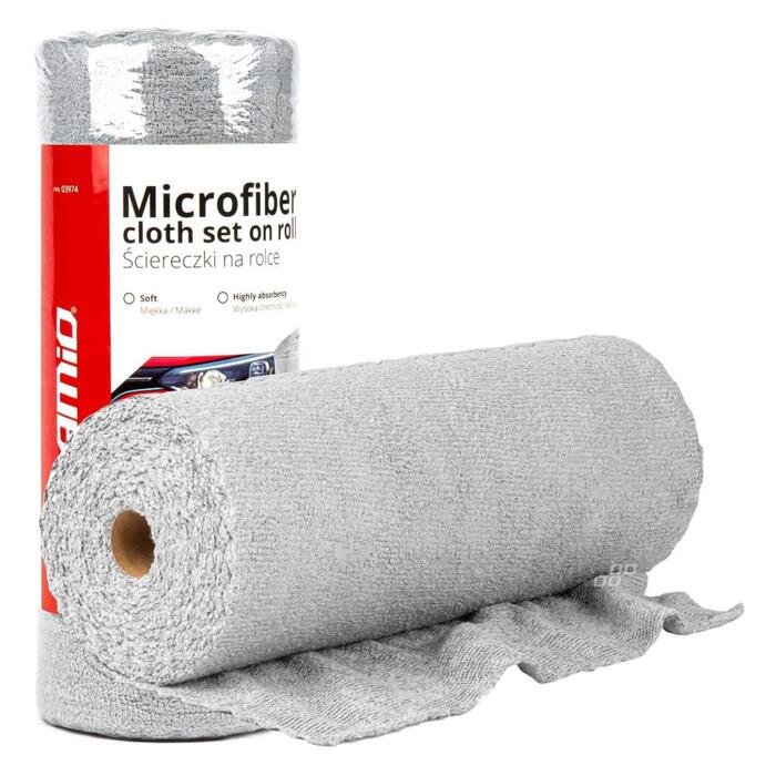 Mikrošķiedras lupatas rullis 30x30cm 120g AMIO-03974