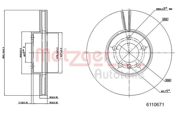 METZGER 6110671 Bremžu diski BMW X5