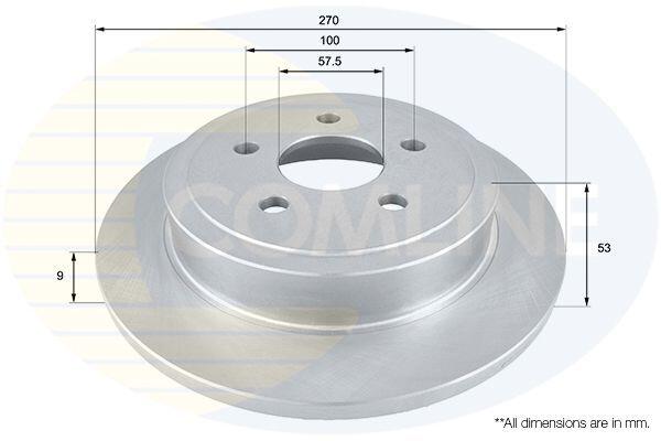 Bremžu disks COMLINE, 2308V, CHRYSLER, DODGE, (2308)