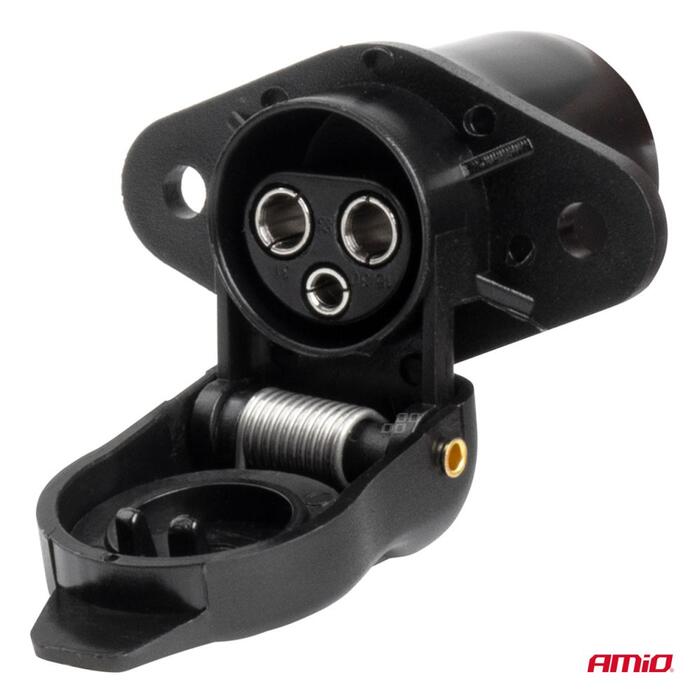 Piekabes plastmasas kontaktligzda 3pin Amio (03212m)