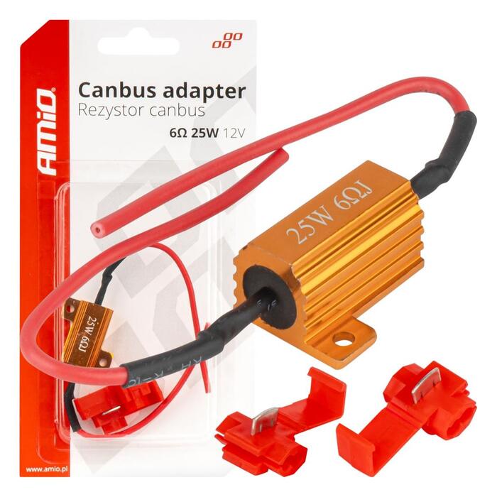 LED Canbus releja rezistors 6Ω 25W