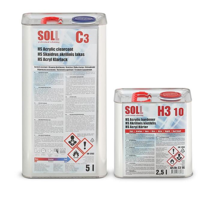 SOLL C3 HS Divkomponentu akrila laka