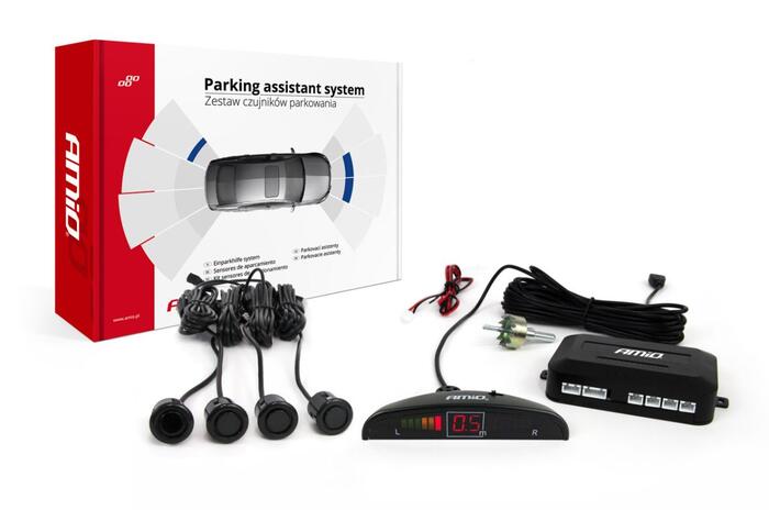 AMiO Autostāvvietas sensors 4 LED melns