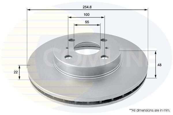 Bremžu disks COMLINE, 0151V, TOYOTA COROLLA (0151V)