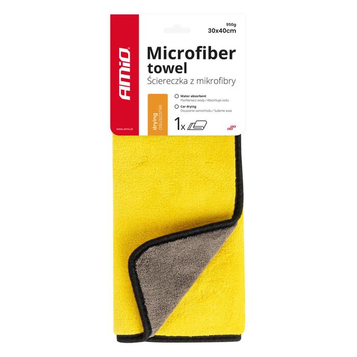 Mikrošķiedras žāvēšanas dvielis 40x60cm 950g AMIO-03756