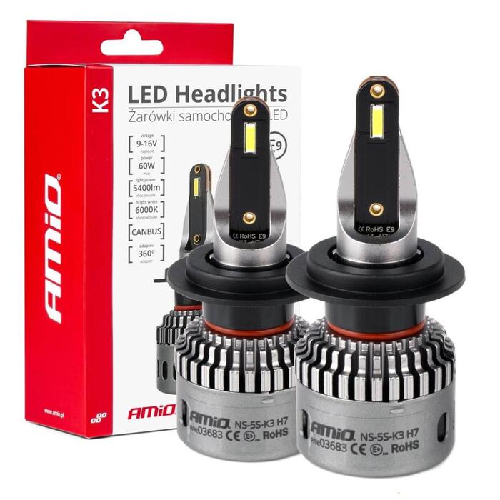 LED Headlights K3 Series H7/H18 12V
