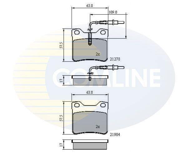 Bremžu uzliku komplekts COMLINE CBP1455, MERCEDES