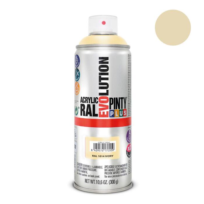 Akrila krāsa aerosolā krēma RAL 1014 Evolution PintyPlus 400ml (1014EV)