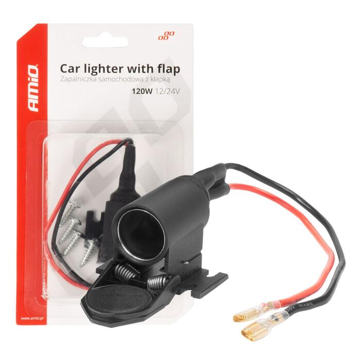 Standarta ārējā ligzda ar vāciņu12/24V AMIO-04128