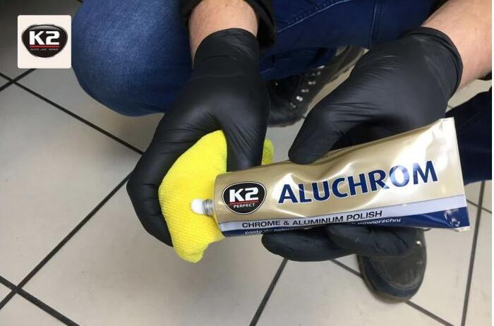 Pulēšanas pasta hromam, alumīnijam, 120gr. K2