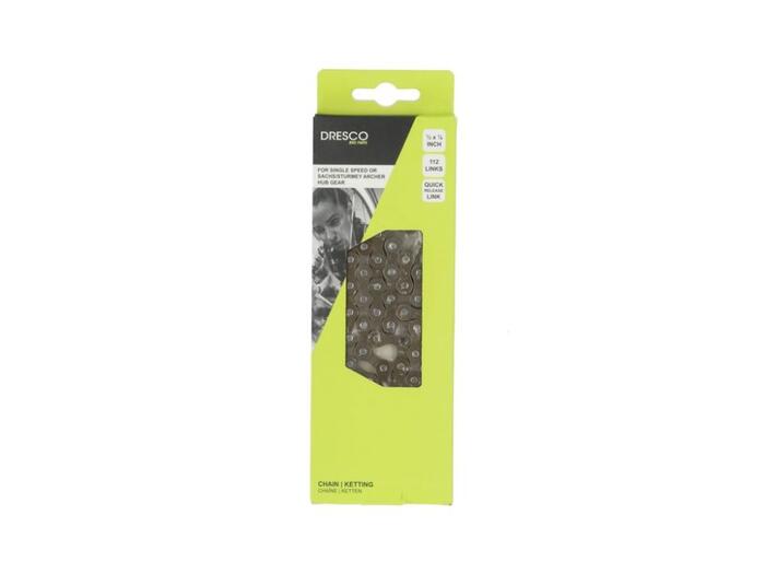 Velo ķēde 1/2 x 1/8, 112 posmi DRESCO (5251405)