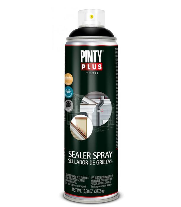 Gumijots melns hermētiķis aerosolā PintyPlus 500ml