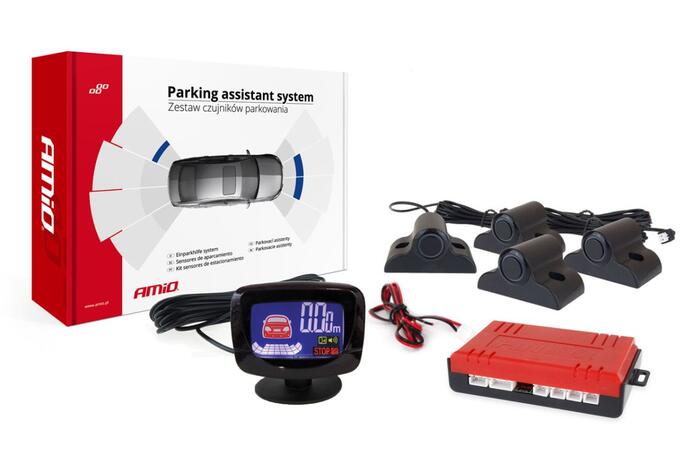 Auto parkošanās sensors LED-GRAF 4 sensor black TRUCK 19mm (02280)