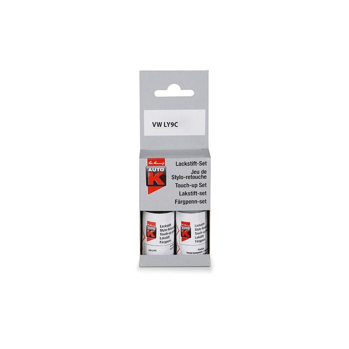 Auto-K 2K Autokrāsas zīmulis ar otu Touch-up pencil AK VW/AUDI Ibisweiss LY9C 9ml+9ml (420127)