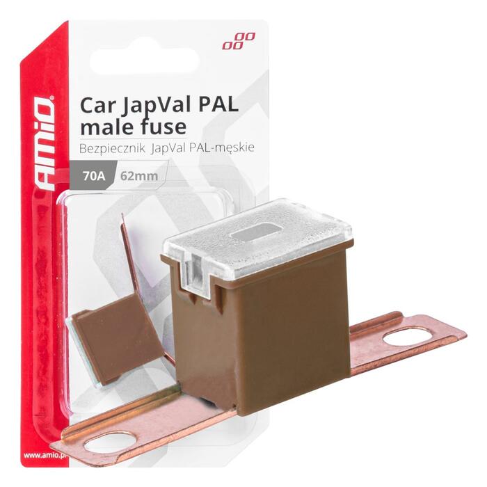 Drošinātāji Car JapVal PAL male fuses 62mm 70A AMIO-03431 (03431)