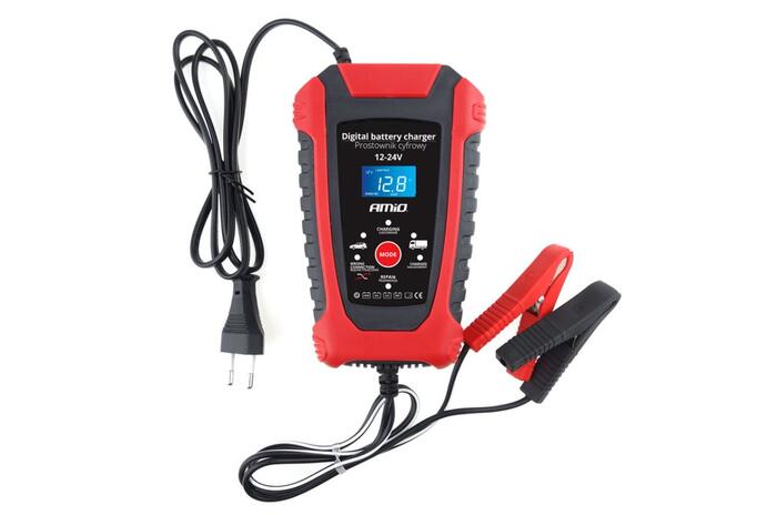 Digitālais auto akumulatora lādētājs 6A/3A, 12V/24V