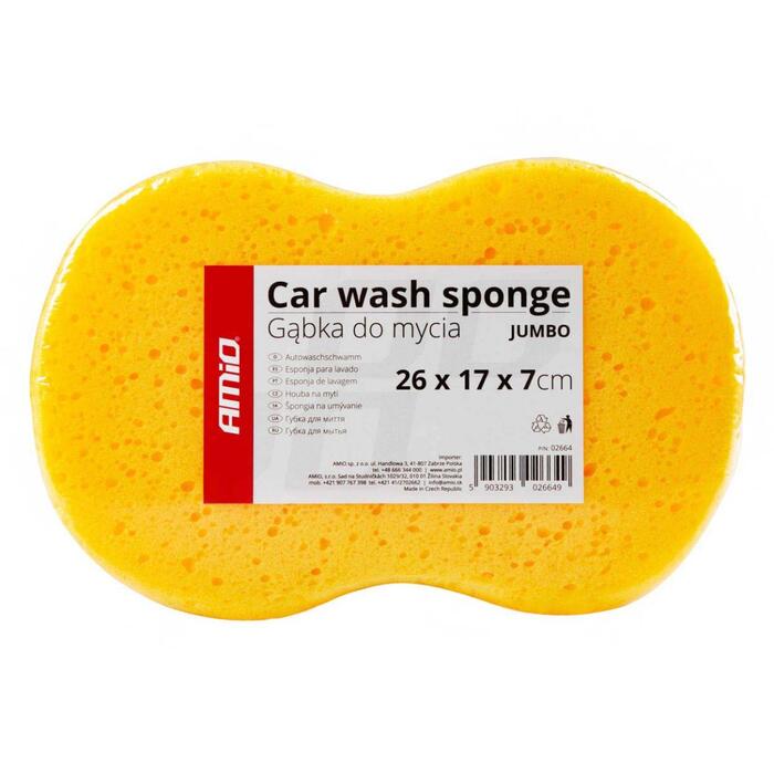 Auto mazgāšanas švamme AMiO JUMBO 26 x 17 x 7 cm (02664)