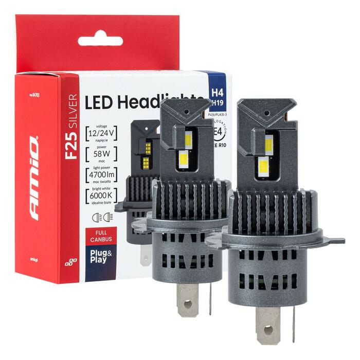 LED Headlights Series F25 SILVER FULL
