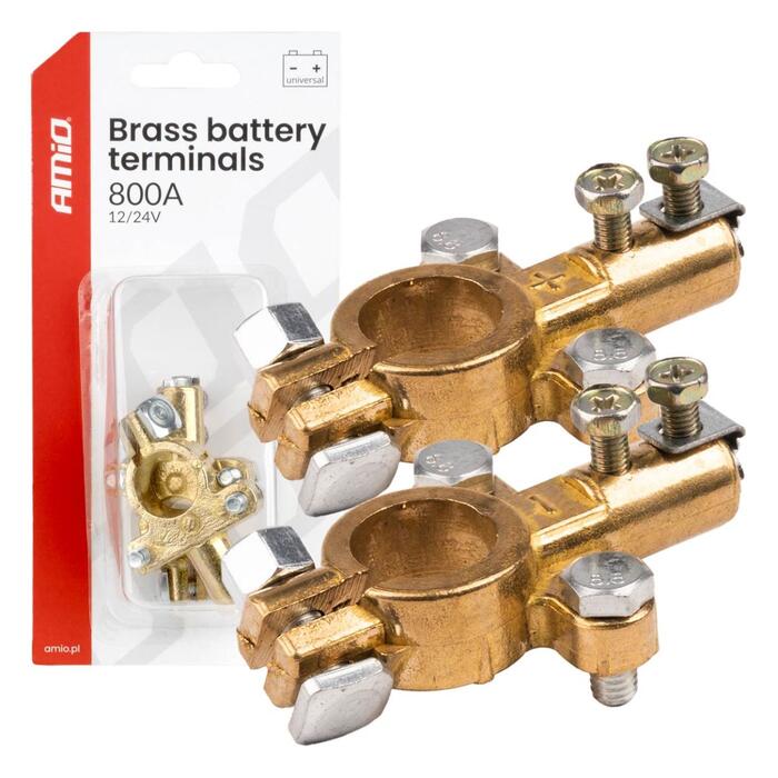 Misiņa klemmes 800AMP, 2 pcs. AMIO-04390