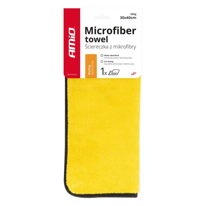 Mikrošķiedras žāvēšanas dvielis 30x40cm 950g AMIO-03754
