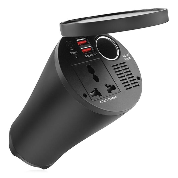 Strāvas pārveidotājs AMiO 12V/230V 150W/300W 2xUSB