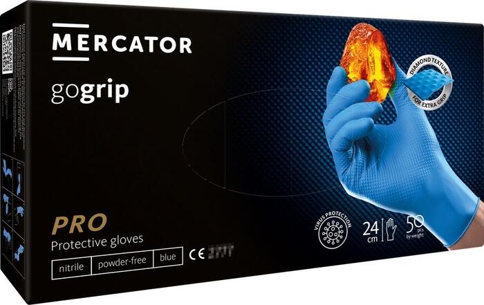 Mercator Medical Melni nitrila cimdi GoGrip