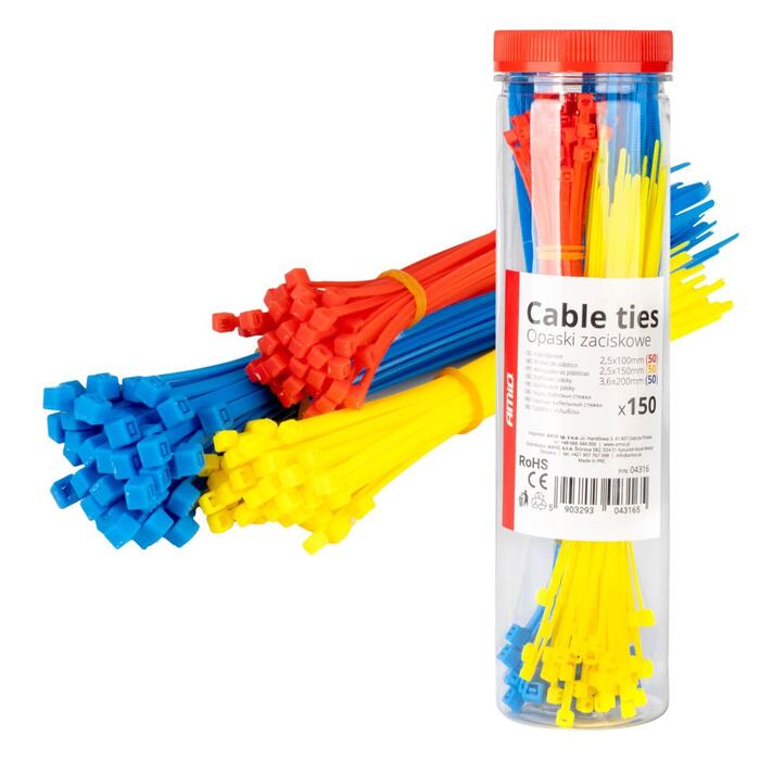 Plastmasas savilcēji dazādi garumi 150 pcs