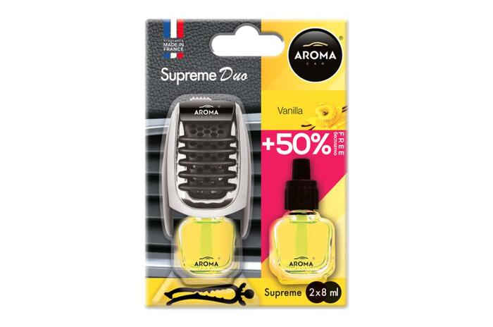 Gaisa atsvaidzinātājs Car air freshener AROMA SUPREME DUO VANILIA (A92251)