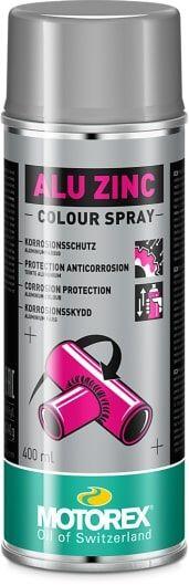 Alumīnija / cikna krāsas aerosols Motorex ALU ZINC - 400 ml (ZINCSPRAYALU-400ML)